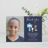 NAVY DANK U PHOTO 1st Commune - BEELD bidden Bedankkaart (Staand voorkant)