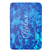 Navy Deep past vers zeewater aan Badmat (Voorkant Verticaal)