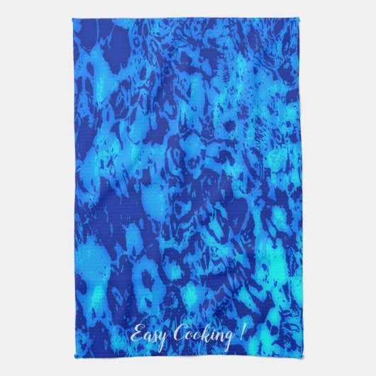 Navy Deep past vers zeewater aan Theedoek (Verticaal)