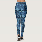 Navy Denim Tropical Flower Print Leggings (Achterkant)