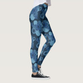 Navy Denim Tropical Flower Print Leggings (Rechts)