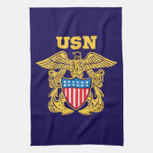 Navy Design Theedoek (Verticaal)