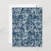 Navy Digital Camouflage Decor Briefkaart (Voorkant / Achterkant)