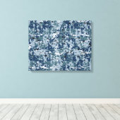 Navy Digital Camouflage Decor Canvas Afdruk (Insitu (Houten vloer))