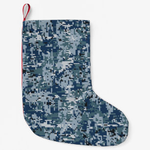 Navy Digital Camouflage Decor Kleine Kerstsok