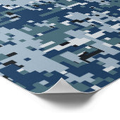 Navy Digital Camouflage Decor Poster (Hoek)