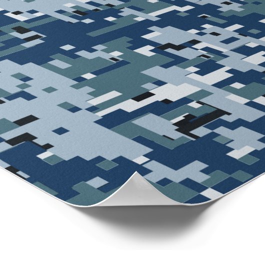 Navy Digital Camouflage Decor Poster (Hoek)