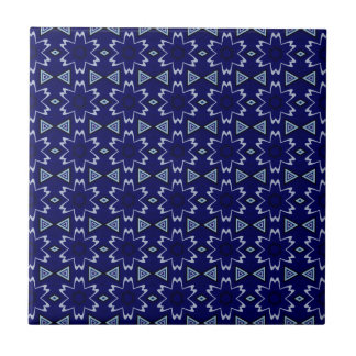 Navy Digital Floral Tegeltje