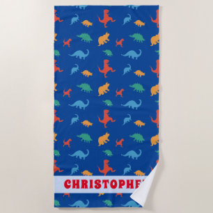Navy Dinosaurussen Pattern Kinder Zomer Strandlaken