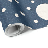 Navy Dot Wrapping Paper Cadeaupapier (Rol Hoek)
