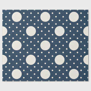 Navy Dot Wrapping Paper Cadeaupapier