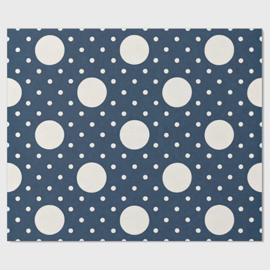 Navy Dot Wrapping Paper Cadeaupapier (Vlak)