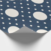 Navy Dot Wrapping Paper Cadeaupapier (Hoek)