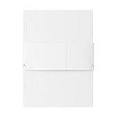 Navy Dusty Blauw Goud Bloemen Lente Bloei Bruiloft Uitnodigingen Wikkel (Achterkant Voorbeeld)