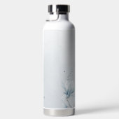 navy dusty blue flowers botanical  waterfles (Rechts)