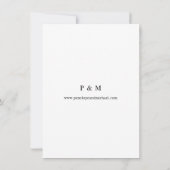 Navy Dusty Blue & Pink Floral Save the Date (Achterkant)