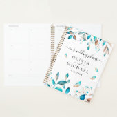 Navy Elegant groen bruiloft Planner (Display)