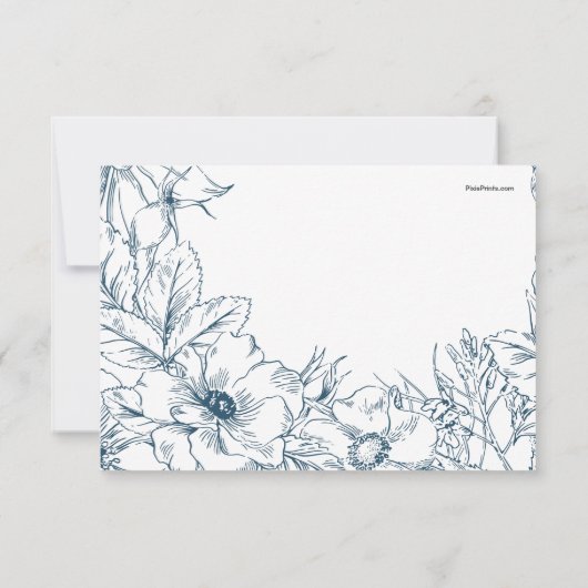 Navy Embrace - Bereavement Dank u Notecard Bedankkaart (Achterkant)