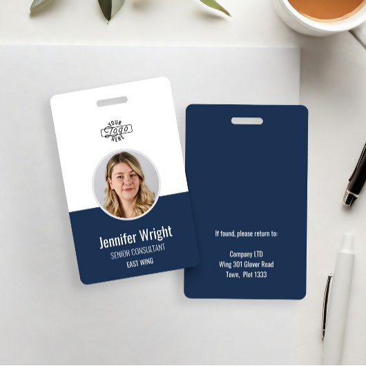 Navy Employee Photo ID Company Badge