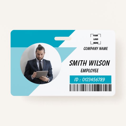 Navy | Employee Photo ID Company Security Badge (Devant)