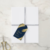 Navy en Gold Chic Elegant Dank u Cadeaulabel (Met Touw)
