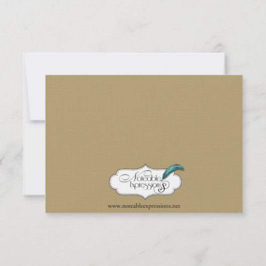 Navy en Gold Masquerade Bruiloft Save the Date (Achterkant)