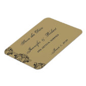 Navy en Gold Masquerade Save the Date Magneet (Linkerzijde)