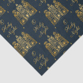 Navy en Gold O Heilige Dacht Mannen Tissuepapier (Detail)