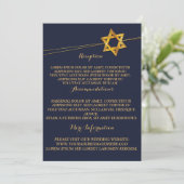 Navy en Golden Star van David Kaart (Staand voorkant)