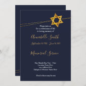 Navy en Golden Star van    DavidLoving Memory Kaart (Voorkant / Achterkant)