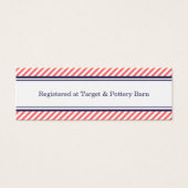 Navy en koraal nautische bruiloft invoegen Kaart (Voorkant)