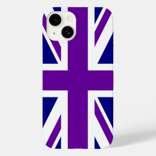 Navy en Paarse Union Jack Case-Mate iPhone 14 Hoesje