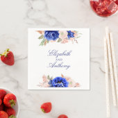 Navy en Pink Floral Servet (Insitu)