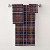 Navy en Rust Pset Bad Handdoek (Insitu)