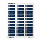 Navy EN Silver INDIAN Style ADRESETIKETTEN Etiket (Full Sheet)