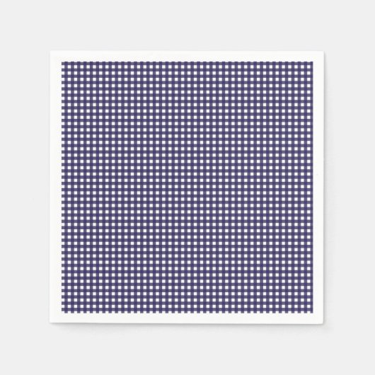 Navy en White Gingham Servetten (Voorkant)
