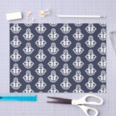 Navy en witte ankers tissuepapier (Craft)