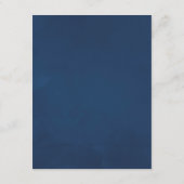 Navy en Witte Waterverf bruiloft gastgegevens Informatiekaartje (Achterkant)