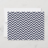 Navy et Pink Simple Chevron Merci Cartes de notes (Dos)