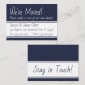 Navy et White Bold Nous avons déplacé les cartes d (Devant / Derrière)