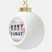 Navy Familie Kerstmis Keramische Bal Ornament (Rechts)