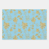 Navy feuilles d'or Blanc Vert Mariage Printanier (Devant 2)