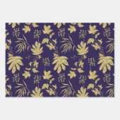 Navy feuilles d'or Blanc Vert Mariage Printanier (Devant)