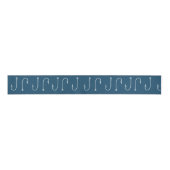 Navy Fish Hooks Ribbon Grosgrain Lint (Voorkant)