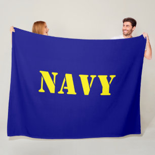 NAVY FLEECE DEKEN