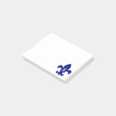 Navy Fleur de Lis Monogram Post-it® Notes (Schuin)