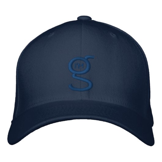 Navy FlexFit Casquette avec logo bleu brodé (Devant)