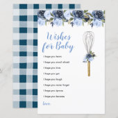 Navy Flowers wenst Baby Greenery Floral (Voorkant / Achterkant)