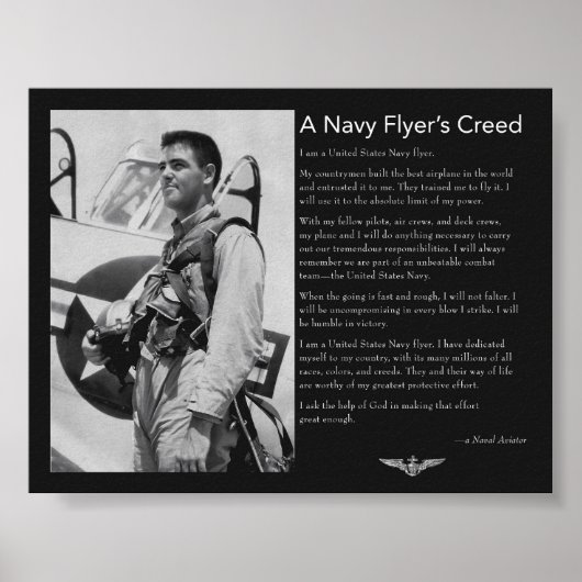 Navy Flyer is gemaakt Poster (Voorkant)