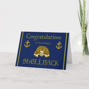 Navy Gefeliciteerd Shellback Card Kaart